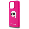 KARL LAGERFELD futerał do IPHONE 15 Pro kompatybilny z MagSafe KLHMP15LSKHPPLF (SIL KL Head Print) fuschia