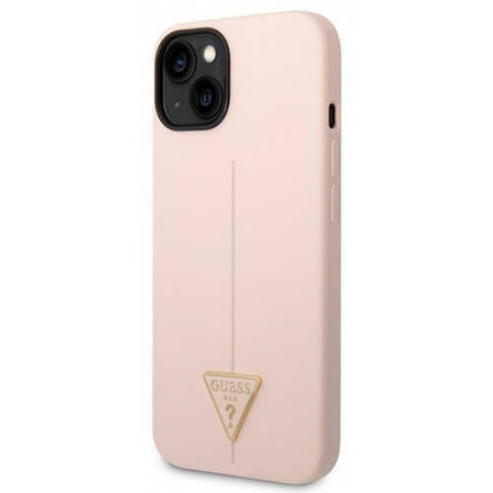 Guess Silicone Triangle Logo - Etui iPhone 14 (różowy)