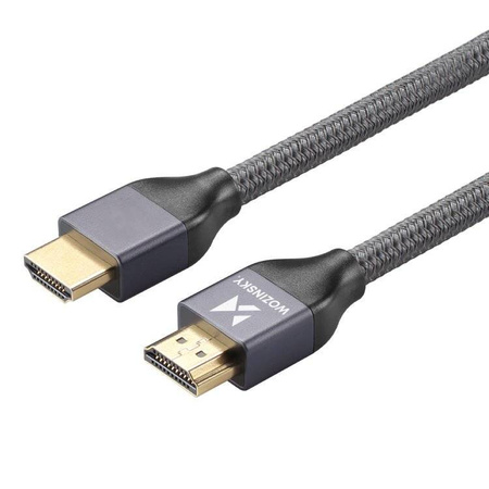 Wozinsky kabel HDMI 2.1  8K 60 Hz 48 Gbps / 4K 120 Hz / 2K 144 Hz 1m srebrny (WHDMI-10)