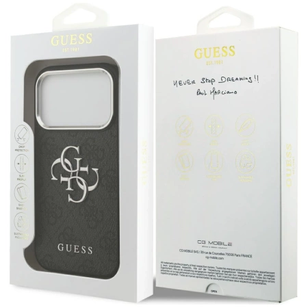 Etui Guess 4G Big 4G Classic Logo do iPhone 17 Pro - czarne