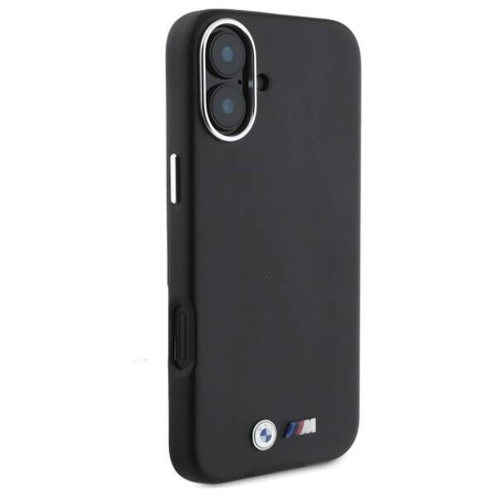 Original Case IPHONE 16 PLUS BMW Hardcase M Smooth Full Wrapped Metal MagSafe (BMHMP16M23PMWK) black