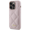 Guess Quilted Metal Logo Hülle für iPhone 15 Pro – Rosa