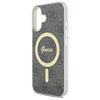 Original Handyhülle IPHONE 16 Guess Hardcase IML 4G MagSafe (GUHMP16SH4STK) schwarz