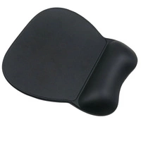 Wozinsky Podkładka pod Mysz i Nadgarstek żelowa Eco skóra duża antypoślizgowa - czarna