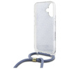 Original Case IPHONE 16 Guess Hardcase Crossbody Cord 4G Print (GUHCP16SHC4SEB) blue