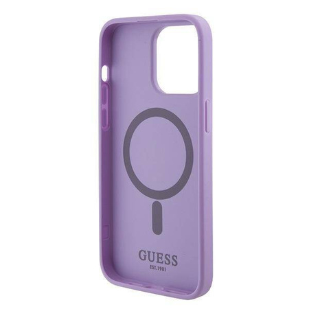 Guess GUHMP15XPSAHMCU iPhone 15 Pro Max 6,7&quot; lila/lila Hardcase Saffiano MagSafe