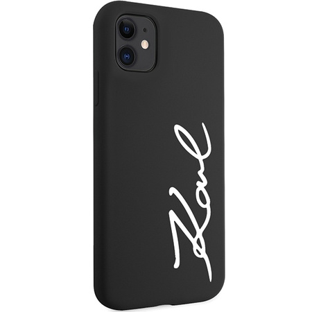 Karl Lagerfeld KLHCN61SKSVGK iPhone 11 / Xr 6,1&quot; schwarz/schwarz Hardcase Silikon Signature