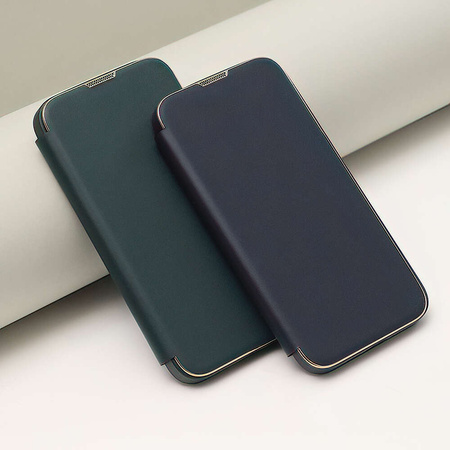 Etui Smart Gold Frame Mag do iPhone 12 / 12 Pro 6,1" granatowe