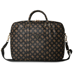 Bag LAPTOP 16" Guess 4G Peony Front Pocket Zipper Triangle Logo black