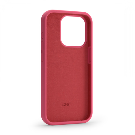 Nakładka Etteri Silicone Case do iPhone 12 / 12 Pro 6,1" malinowa