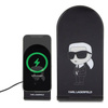 Ładowarka Indukcyjna 15W Składana 2w1 Karl Lagerfeld Ikonik MagSafe KLDCRFALKINK czarny/black