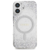 Etui IPHONE 16 Guess HC Resin Bottom Glitter srebrne