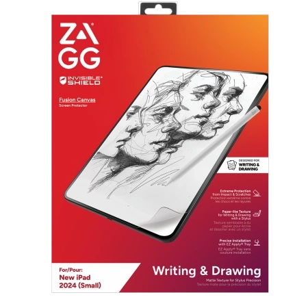 ZAGG InvisibleShield Fusion Canvas antibakterielle Schutzfolie im Papierimitat für iPad Pro 11" 2024