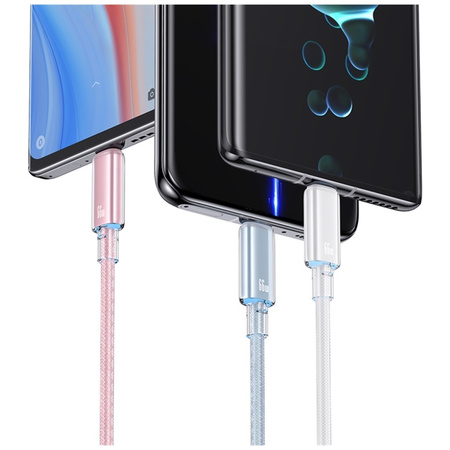 Kabel USAMS Cloud Series US-SJ658 6A     USB-A do USB-C 1,2m niebieski