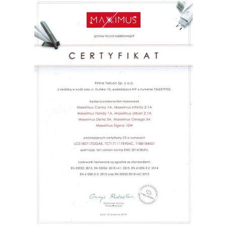 Ład. sieć. Maxximus Urban 2.1A Type-C, 2xUSB