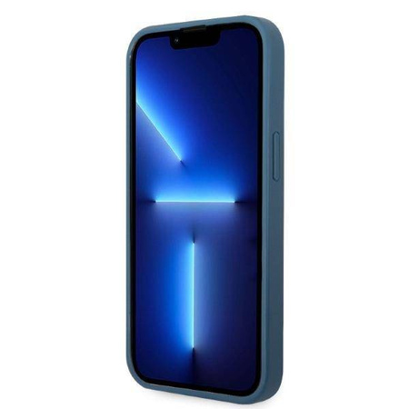 Etui IPHONE 13 MINI Guess Hardcase 4G Triangle Logo Cardslot (GUHCP13SP4TPB) niebieskie