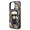 Original Handyhülle IPHONE 13 PRO Karl Lagerfeld Flower Ikonik Karl (KLHCP13LPMNFIK1) grau