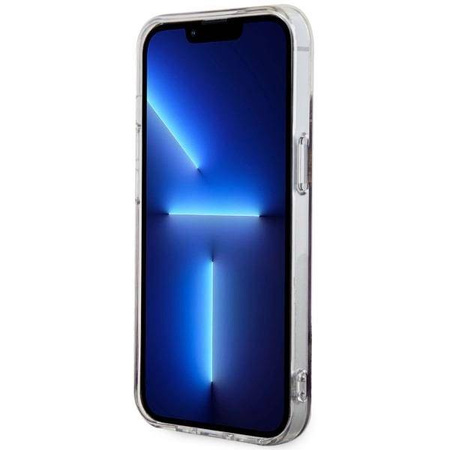 Guess GUHMP14SHTMRSU iPhone 14 6.1" lila/lila Hardcase Golden Marble MagSafe