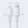 Ugreen MFi cable USB Type C cable - Lightning 3A 0.5 m white (US171)