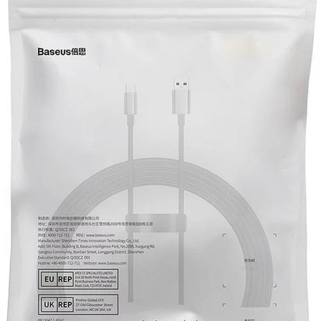 BASEUS kabel USB A do Typ C PD 100W 2m czarny P10320102114-02