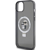 Oryginalne Etui IPHONE 13 / 14 / 15 Karl Lagerfeld Hardcase Ring Stand Karl&Choupettte MagSafe (KLHMP14SHMRSKCK) czarne