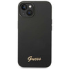 Guess GUHCP14MSLSMK iPhone 14 Plus 6.7 &quot;schwarz / schwarzes Hartschalenetui Silikon Vintage Gold Logo