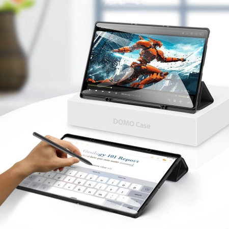 DUX DUCIS Domo składany pokrowiec etui na tablet z funkcją Smart Sleep podstawka Samsung Galaxy Tab S8/S9 Ultra czarny