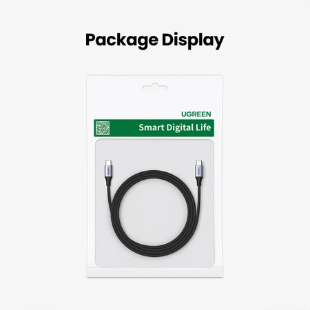 Ugreen US535 USB-C / USB-C PD-Kabel 240W 5A 1m - Grau