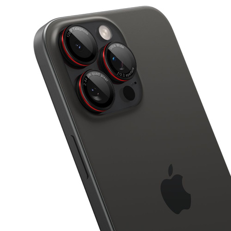 OSŁONA APARATU SPIGEN OPTIK PRO L-SERIES GLAS.TR ”EZ FIT” CAMERA PROTECTOR 2-PACK IPHONE 14 PRO / PRO MAX / 15 PRO / PRO MAX / 16 PRO / 16 PRO MAX BLACK