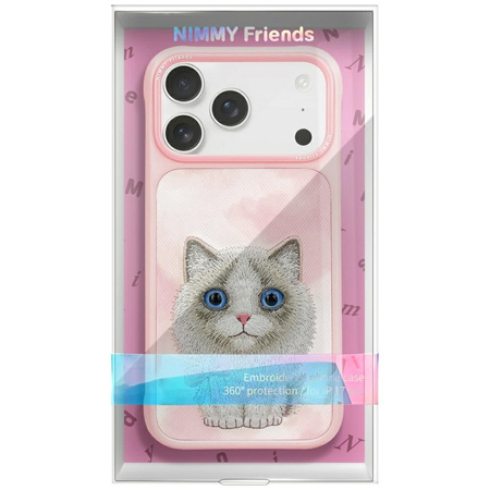 Etui Nimmy Big Eyed Pet 2.0 Cat do       iPhone 17 Pro Max różowy