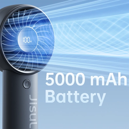 Mini wentylator Jisulife Handheld Fan Life4 5000mAh przenośny wiatraczek USB - czarny