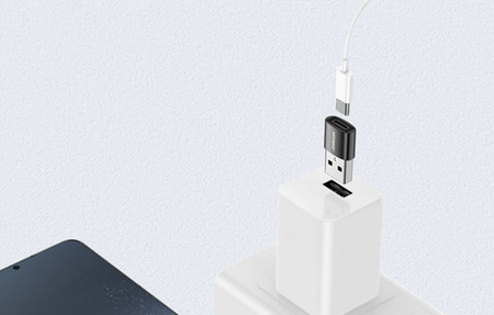 Joyroom adapter przejściówka z USB Typ C (żeński) na USB (męski) czarny (S-H152 Black)