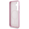 Original Case SAMSUNG GALAXY S25 Karl Lagerfeld Saffiano Full Wrapped Elongated Metal Logo MagSafe pink