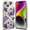 Ringke Fusion Design pancerne etui pokrowiec z żelową ramką iPhone 14 Plus przezroczysty (Purple rose) (FD637E29)