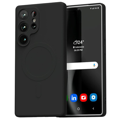 Mercury MagSafe Semi-Silicone Sam S25 Ultra S938 czarny/black