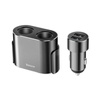 Baseus ładowarka samochodowa 2x USB 3.1A (17W) + 2x gniazdo zapalniczki (80W) czarny (CRDYQ-01)