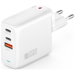 Ładowarka sieciowa 4smarts Flex 65W 2xUSB-C + 1xUSB-A biały