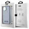 Karl Lagerfeld KLHCP14SSACKLHPG iPhone 14 6,1" Silber/Silber Hardcase Saffiano Monogram Chain