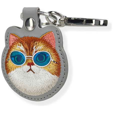 Etui na lokalizator / brelok Nimmy       Glasses Cool Cat szary
