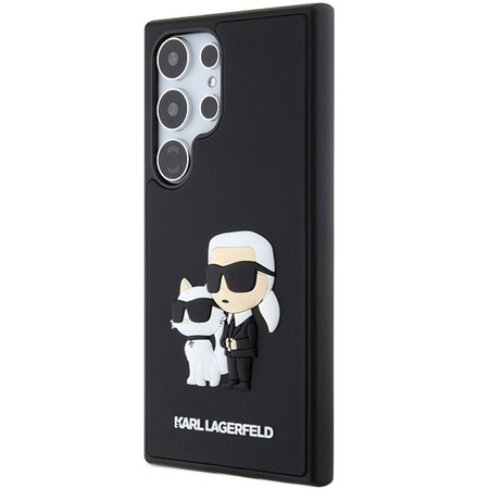 Oryginalne Etui KARL LAGERFELD hardcase 3D Rubber Karl&Choupette KLHCS24L3DRKCNK do Samsung Galaxy S24 Ultra czarny