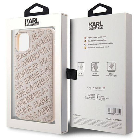 Oryginalne Etui KARL LAGERFELD Hardcase KLHCN61PQKPMP do iPhone 11 (Quilted K Pattern / różowy)