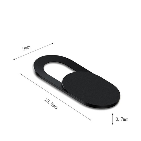 Osłonka kamery zaokrąglona czarna