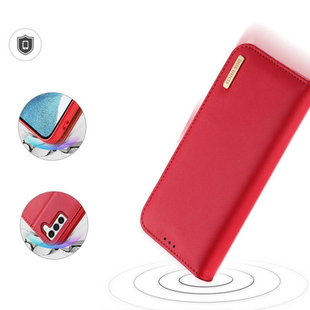 DUX DUCIS Hivo - skórzane etui portfelik do Samsung Galaxy S23 Plus czerwone