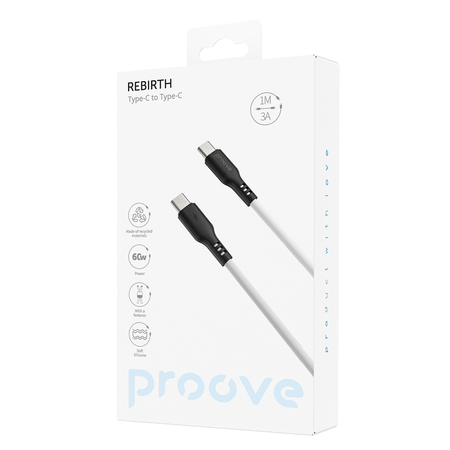 Proove kabel Rebirth Type-C do Type-C 60W (1m) biały