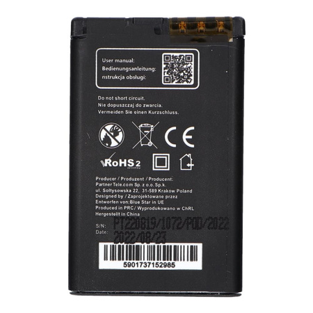 Bateria do Nokia 5220 XM/5630 XM/6303/6730/3720/C3/C5-00/C6-01 1200 mAh Li-Ion  Blue Star PREMIUM