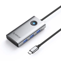 Stacja dokująca USB-C 6w1 / output: 3x USB-A 3.0 + 1x USB-C 2.0 + 1x HDMI - szara