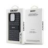 DKNY DKHCP15XPRTHSLK iPhone 15 Pro Max 6.7" czarny/black hardcase Leather Mono Stripe & Metal Logo