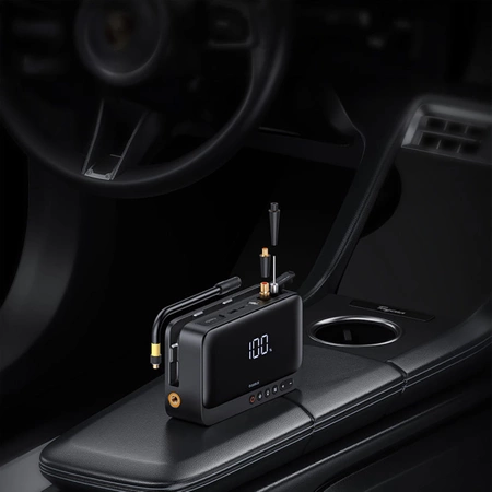 Starthilfe Baseus Super Energy BS-CH013 4in1 600A mit Taschenlampe / 6000mAh Powerbank / Kompressor - Schwarz