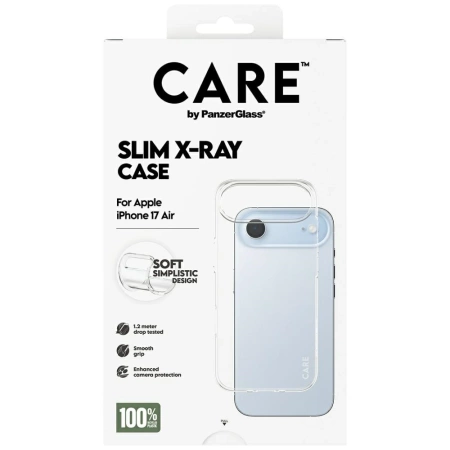 CARE by PanzerGlass Fashionable X-Ray Soft Basic Case for iPhone Air - Transparent