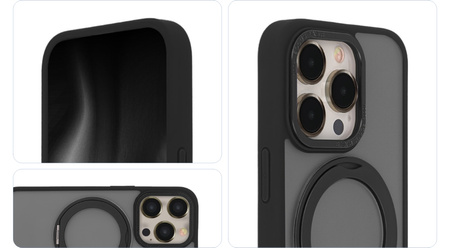 Nakładka Secure Spinning Mag do iPhone 15 Pro Max 6,7" czarny